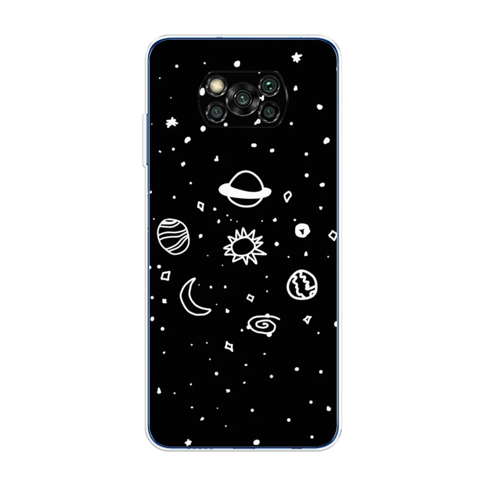 Зеленый силиконовый чехол на Xiaomi Poco X3/X3 Pro / Сяоми Poco X3/Х3 Про прозрачный, с рисунком
