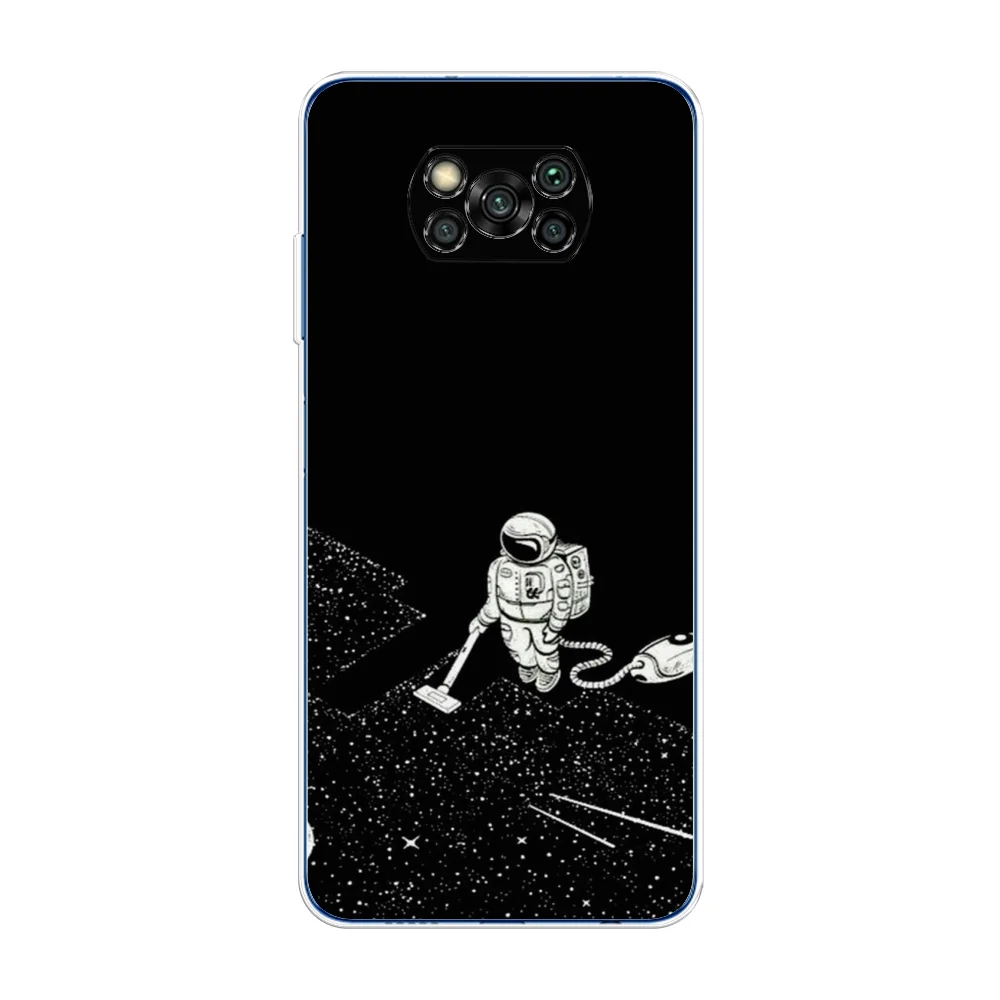 Карамельный силиконовый чехол на Xiaomi Poco X3/X3 Pro / Сяоми Poco X3/Х3 Про прозрачный, с рисунком