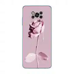 Коралловый меланж силиконовый чехол на Xiaomi Poco X3/X3 Pro / Сяоми Poco X3/Х3 Про прозрачный, с рисунком