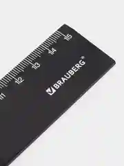 Линейка пластиковая школьная измерительная для черчения 15 см BRAUBERG непрозрачная 210774