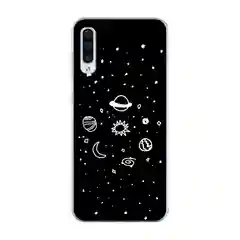 Зеленый силиконовый чехол на Samsung Galaxy A50/A30s / Самсунг А50/А30s прозрачный, с рисунком