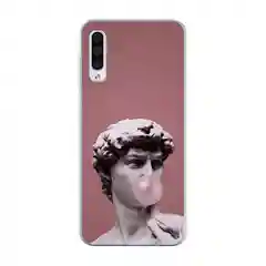 Коралловый силиконовый чехол на Samsung Galaxy A50/A30s / Самсунг А50/А30s прозрачный, с рисунком