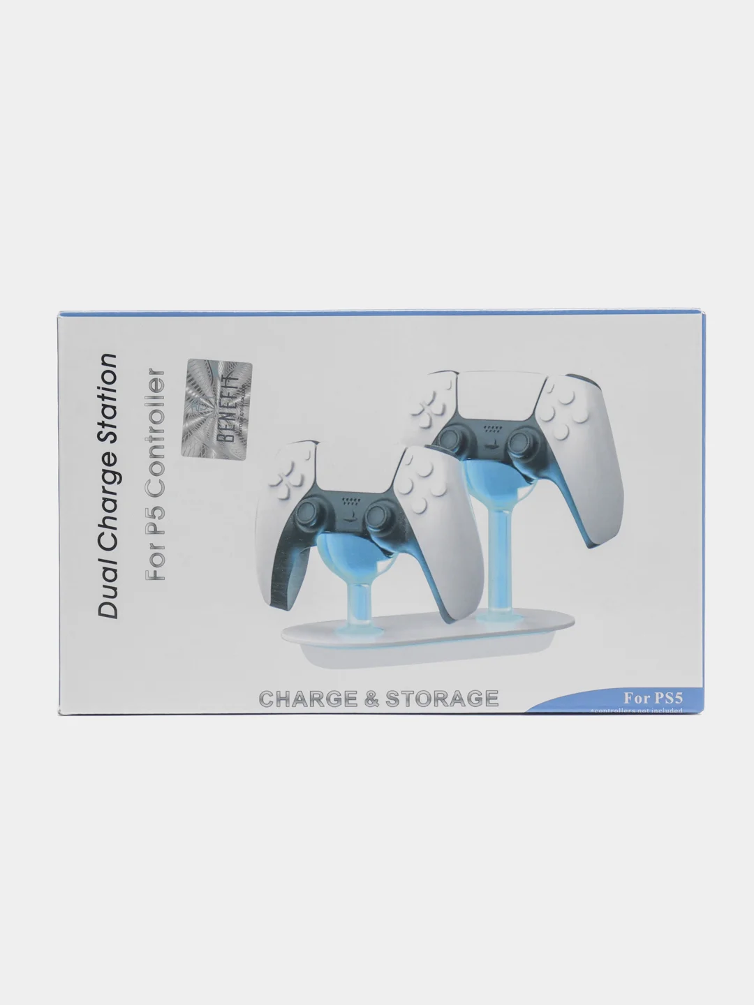 Белый двойная зарядная станция для Playstation 5, PS5 Digital Edition, подсветка, геймпад