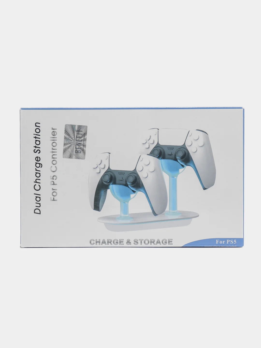 Черный двойная зарядная станция для Playstation 5, PS5 Digital Edition, подсветка, геймпад