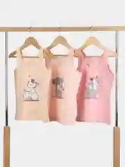 Розовый майка для девочки Baykar, комплект из 3 штук