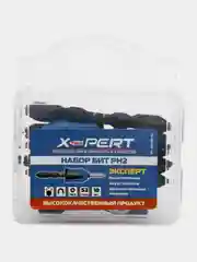 Набор бит X-PERT, PH2, сталь S2, двусторонние, 65 мм, магнит, с ограничителем, 10 штук
