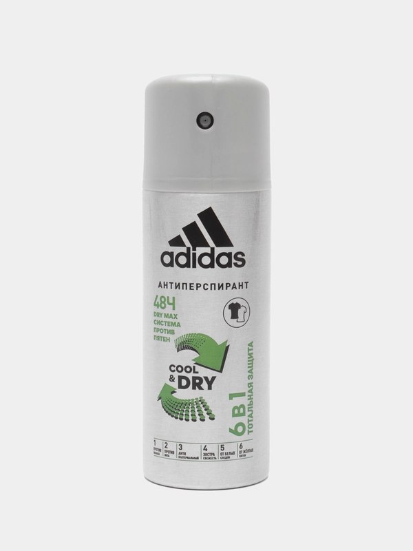 Дезодорант-спрей для мужчин ADIDAS Cool&Care 6 In 1, 150 мл