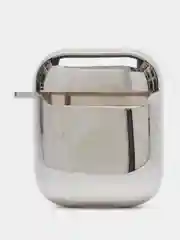 Серый металлик чехол для Apple AirPods 1, 2, 3, Pro 2, TWS i9s, i10, i12, i13, i14, i15, i100