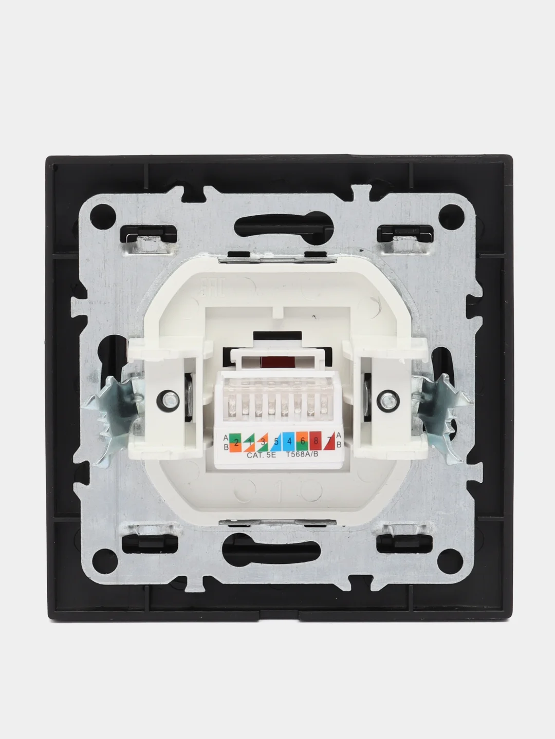 Розетка компьютерная 1-местная RJ-45, серия Эрна, PST00-9007-03, черный