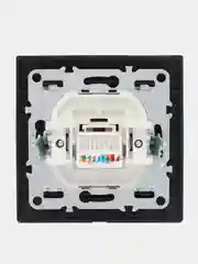 Розетка компьютерная 1-местная RJ-45, серия Эрна, PST00-9007-03, черный