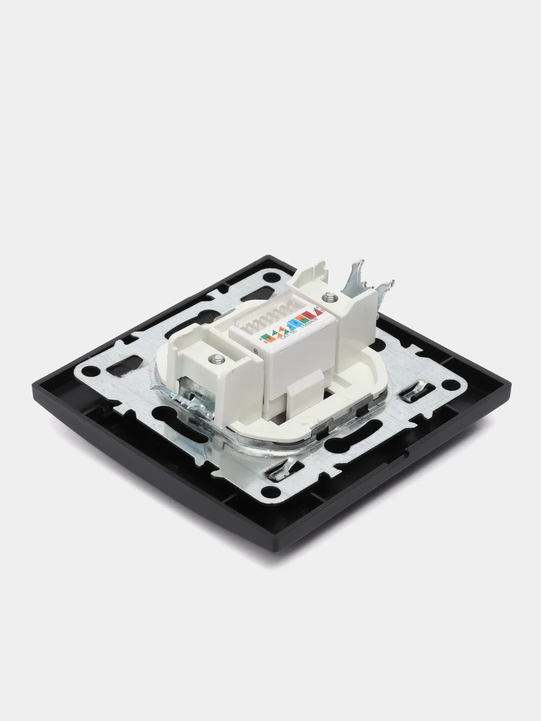 Розетка компьютерная 1-местная RJ-45, серия Эрна, PST00-9007-03, черный