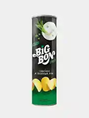 Картофельные чипсы со вкусом «Сметана и зеленый лук». BIGBON, тубус. Масса нетто 130 г