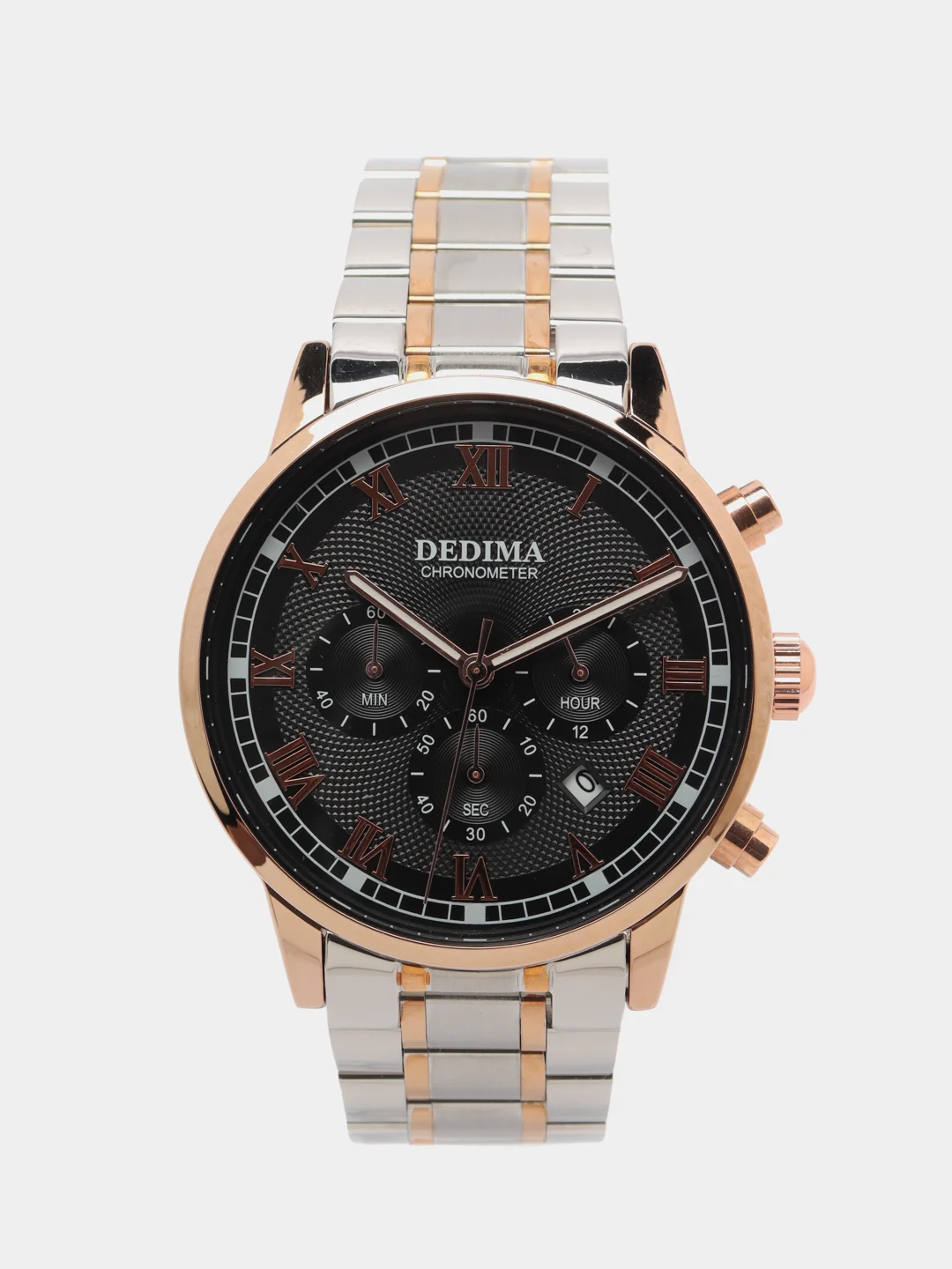 Серый металлик мужские наручные часы Dedima D-156, в подарочной упаковке