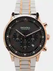 Серый металлик мужские наручные часы Dedima D-156, в подарочной упаковке