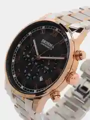 Серый металлик мужские наручные часы Dedima D-156, в подарочной упаковке