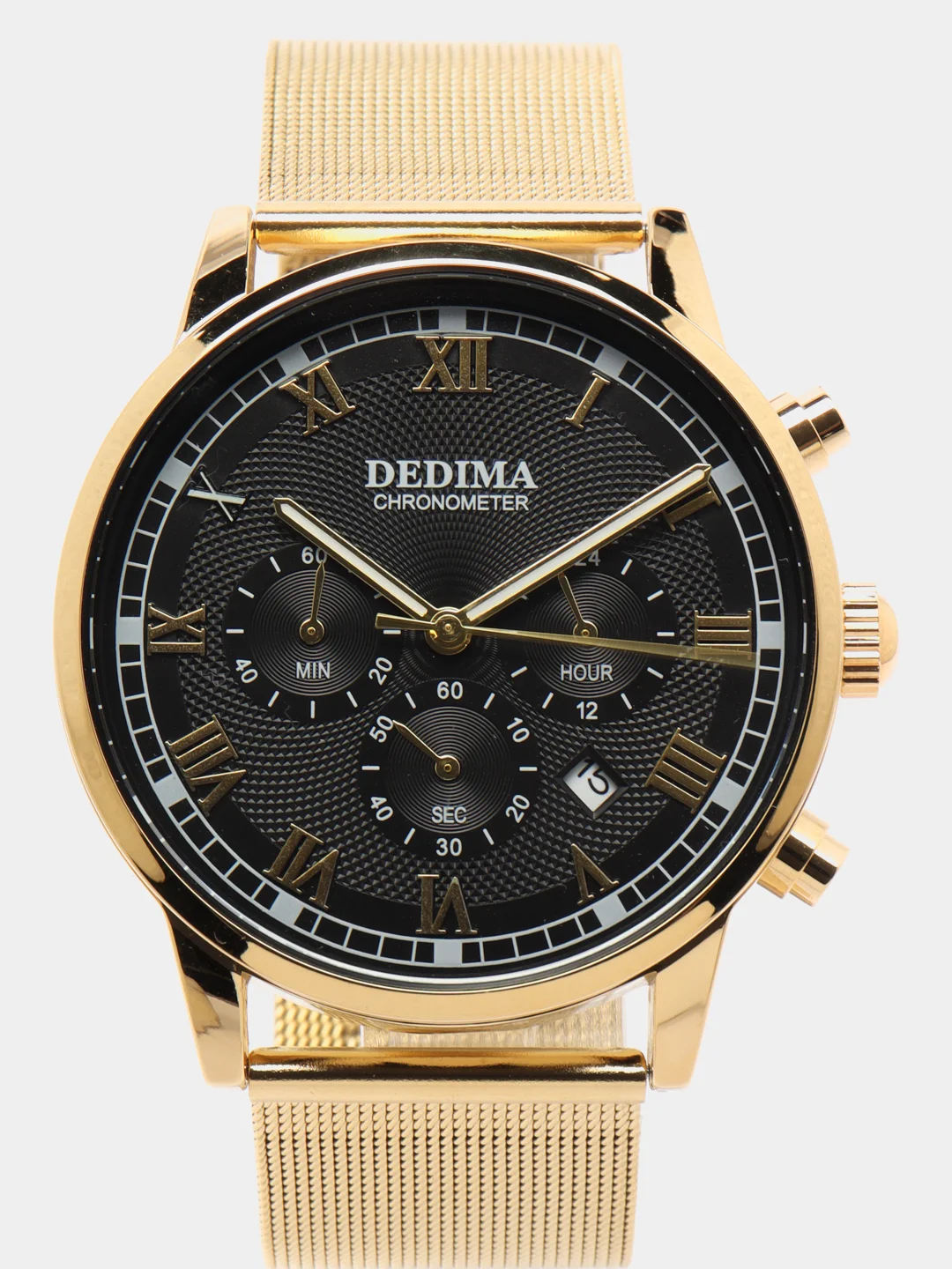 Желтый мужские наручные часы Dedima D-156, в подарочной упаковке