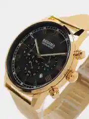 Желтый мужские наручные часы Dedima D-156, в подарочной упаковке