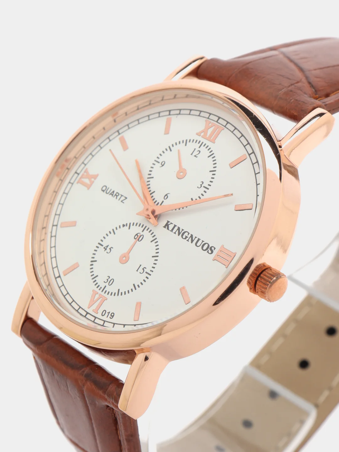 Бронзовый мужские наручные часы KINGNUOS K-019, в подарочной упаковке