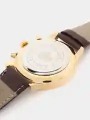 Золотой мужские наручные часы Dedima D-159, с кожаным ремешком и хронографом