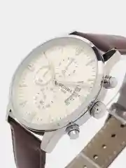 Серебряный мужские наручные часы Dedima D-1018 в подарочной упаковке