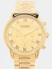 Горчичный мужские наручные часы Dedima D-156, в подарочной упаковке