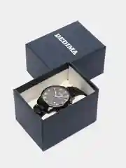 Черный мужские наручные часы Dedima D-156, в подарочной упаковке