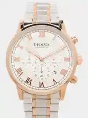 Серебряный мужские наручные часы Dedima D-156, в подарочной упаковке
