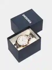 Серебряный мужские наручные часы Dedima D-156, в подарочной упаковке