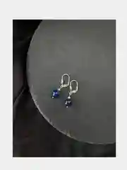 Серьги с натуральными камнями Лазурит, Розовый Кварц, Кахолонг