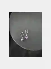 Серьги с натуральным камнем Аметистом