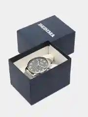 Серебряный мужские наручные часы Dedima D-156, в подарочной упаковке