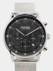 Серебряный мужские наручные часы Dedima D-156, в подарочной упаковке