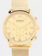 Золотой мужские наручные часы Dedima D-156, в подарочной упаковке