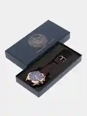 Индиго мужские наручные часы Lige 9839 с хронографом, в подарочной упаковке