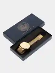 Бронзовый мужские наручные часы Lige 9868 с хронографом в подарочной упаковке