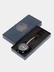 Серый металлик мужские наручные часы Lige 9868 с хронографом в подарочной упаковке