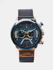 Синий мужские наручные часы Lige 8917 с хронографом, в подарочной упаковке