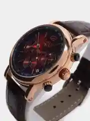 Коричневый наручные часы Lige LG8927 с хронографом, в подарочной упаковке
