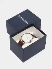 Серебряный мужские наручные часы KINGNUOS K-026, в подарочной упаковке