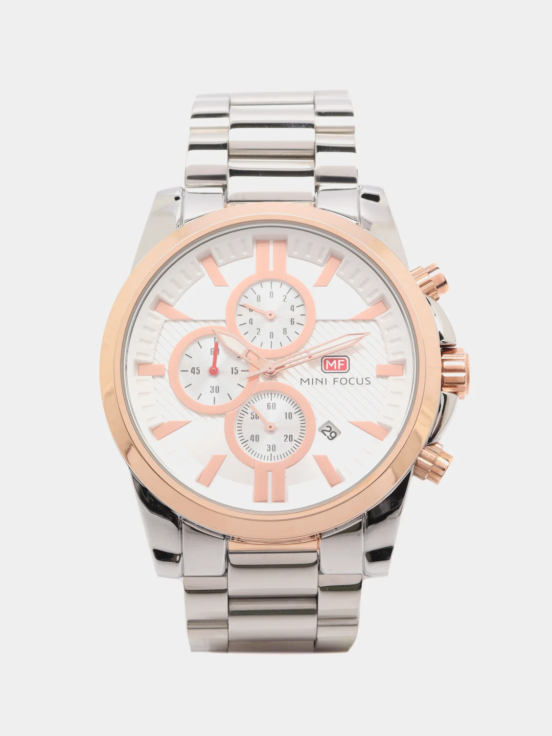 Серебряный мужские наручные часы Mini Focus MF0134G, с хронографом, в подарочной упаковке