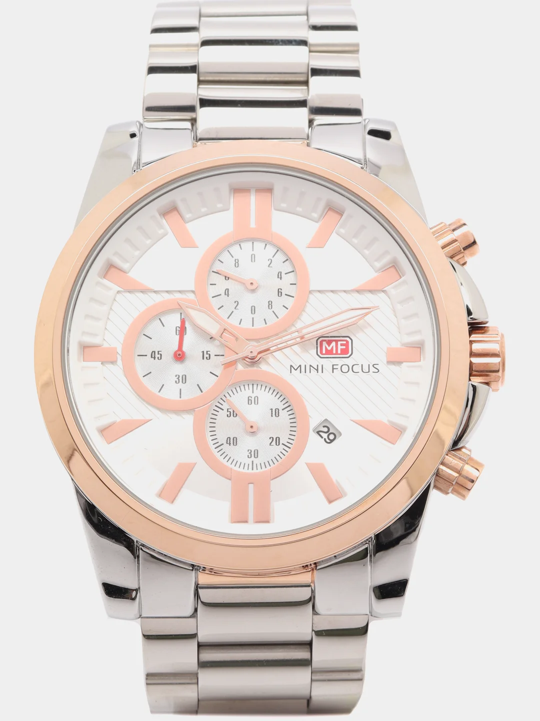 Серебряный мужские наручные часы Mini Focus MF0134G, с хронографом, в подарочной упаковке