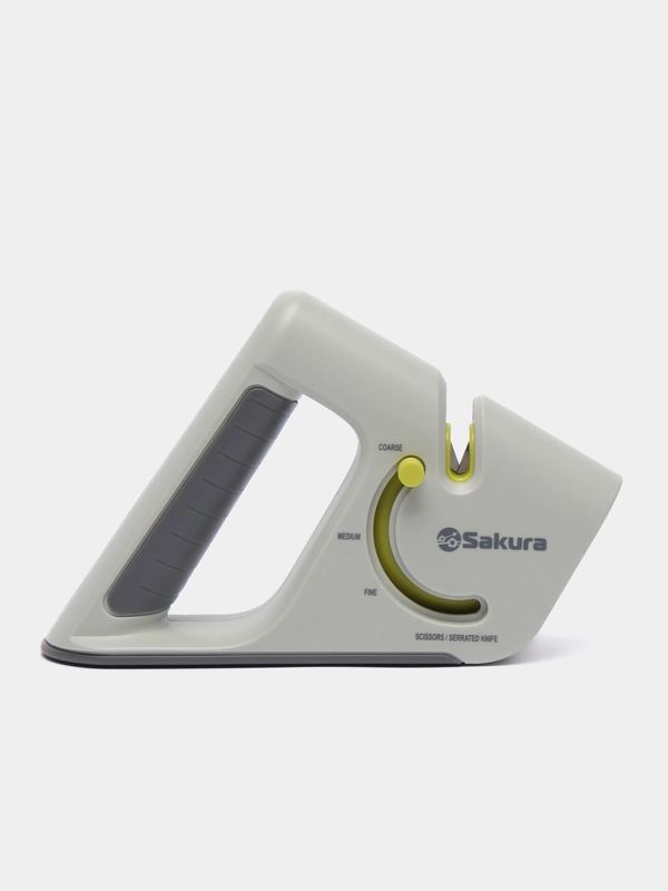 Ножеточка Sakura SA-6657G 3 степени заточки + ножницы и зубчатые ножи