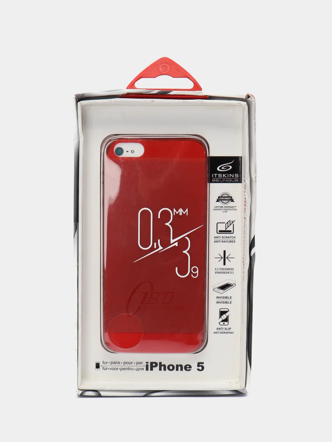 Красный чехол для iPhone 5/5S/SE, пластиковый