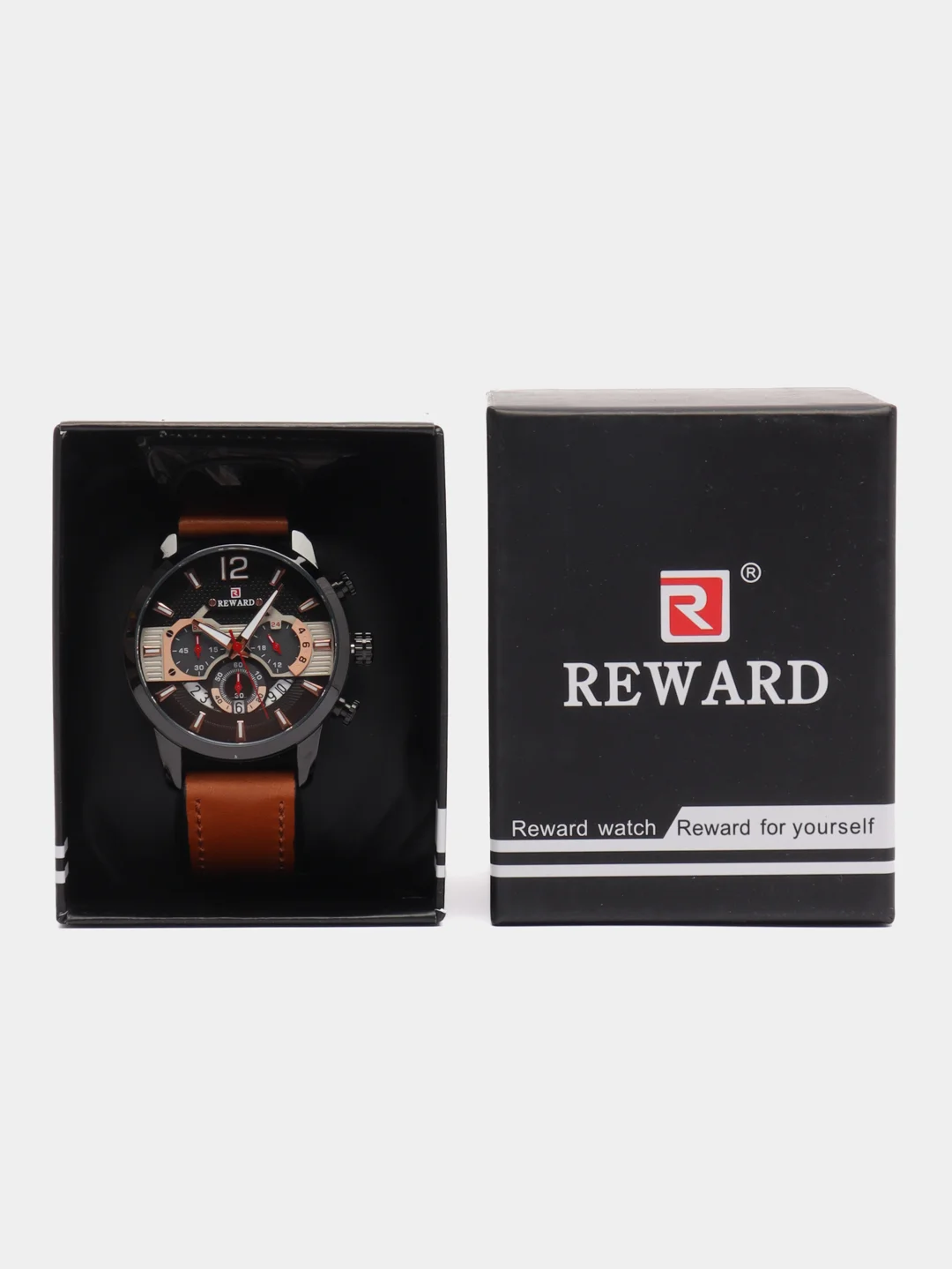 Карамельный мужские наручные часы Reward RD83009M с хронографом, в подарочной упаковке