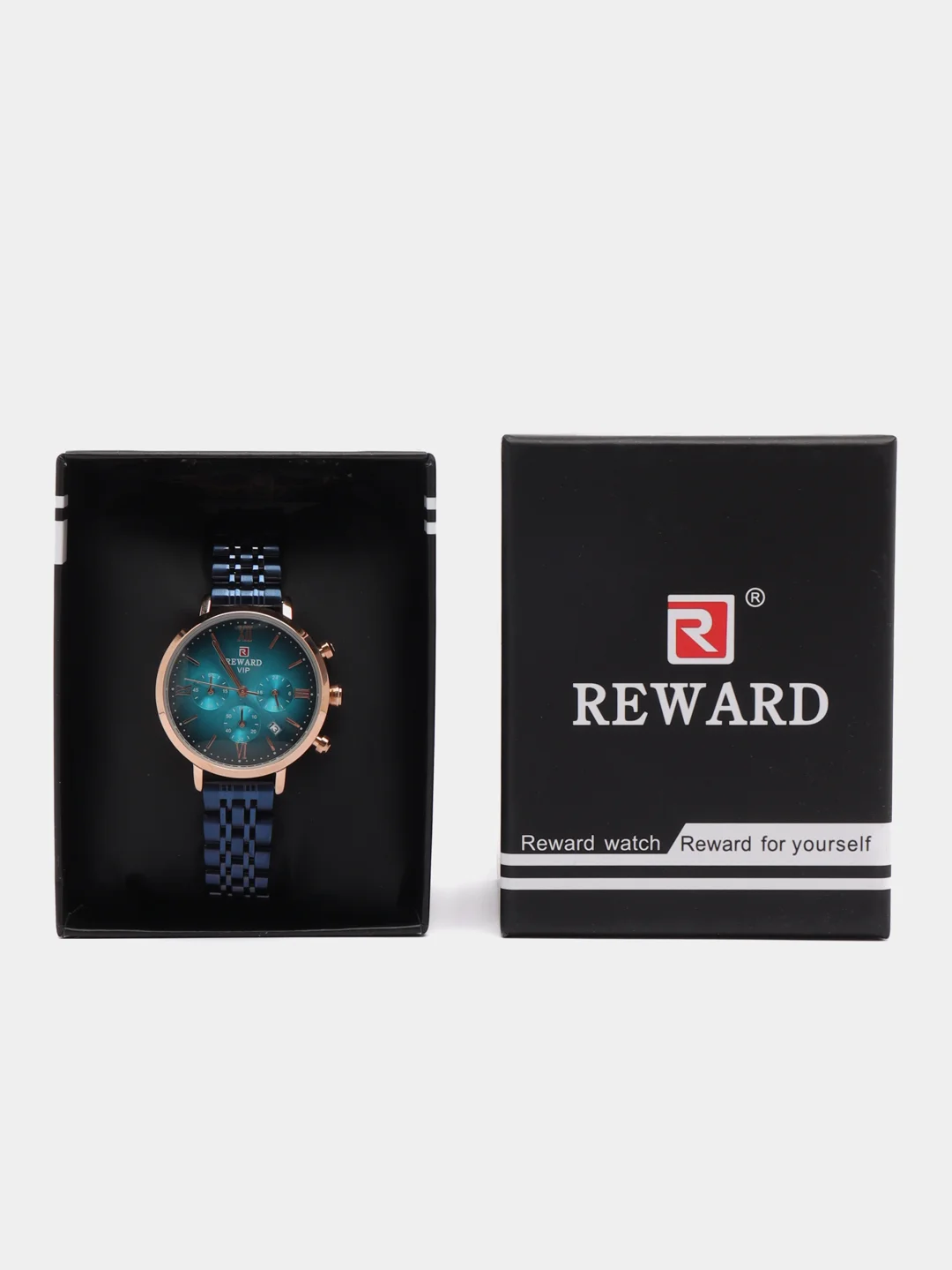 Бирюзовый женские наручные часы Reward RD81070L с хронографом в подарочной упаковке