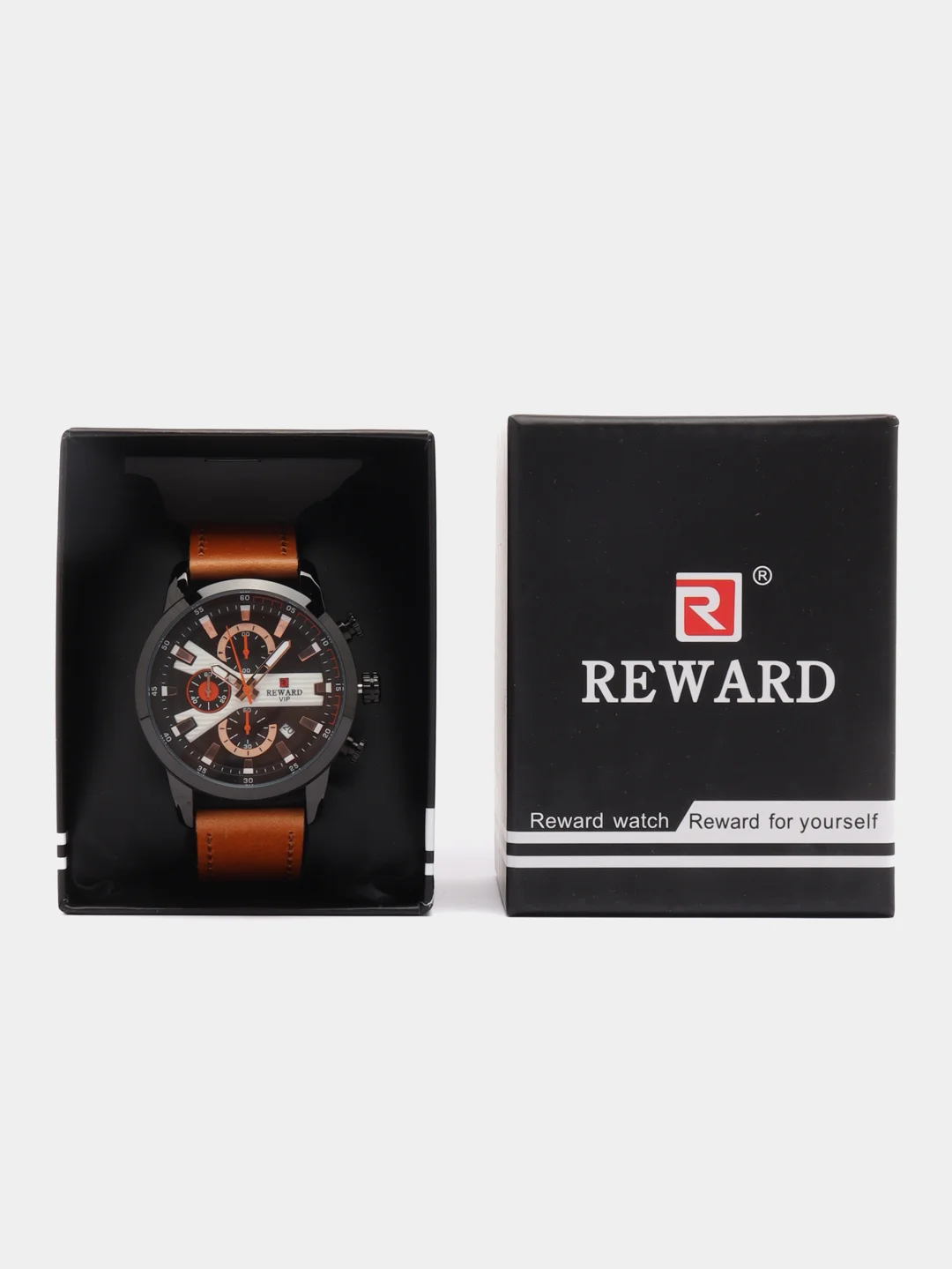 Карамельный мужские наручные часы Reward RD83010M с хронографом, в подарочной упаковке