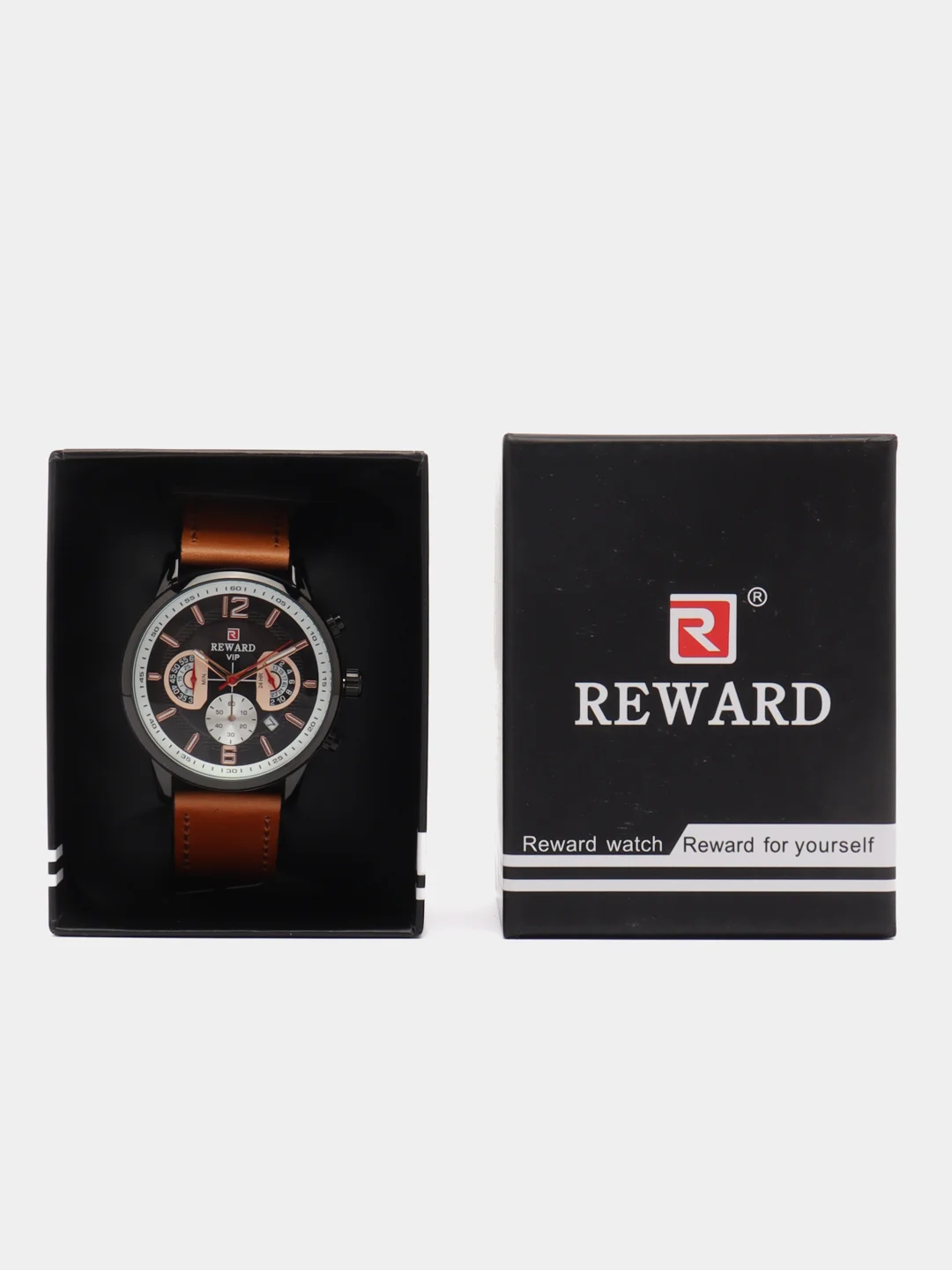 Карамельный мужские наручные часы Reward RD83014M с хронографом, в подарочной упаковке