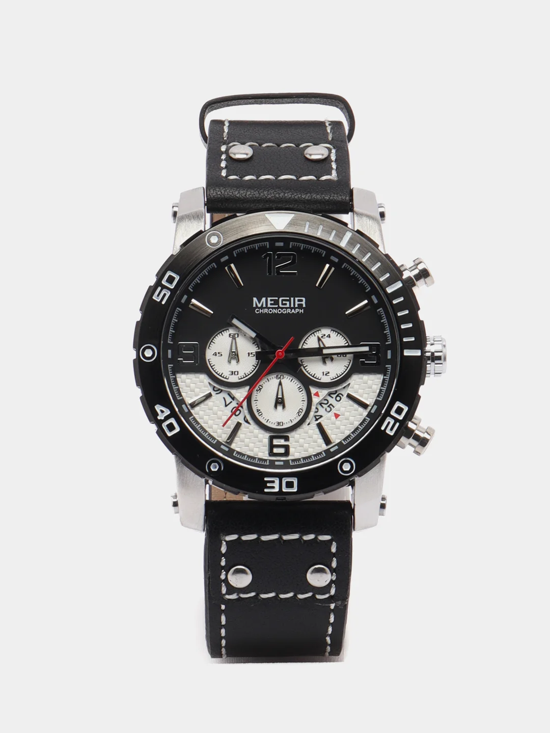 Черный мужские наручные часы Megir ML2084G, с хронографом, в подарочной упаковке