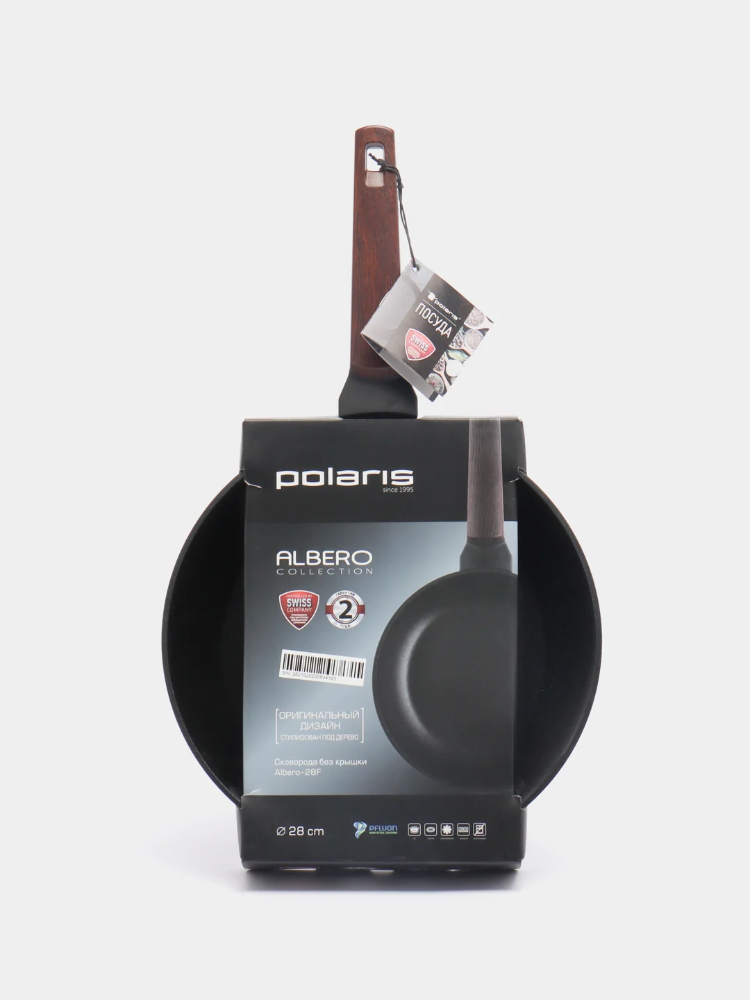 Сковорода без крышки Polaris Albero-28F, черный
