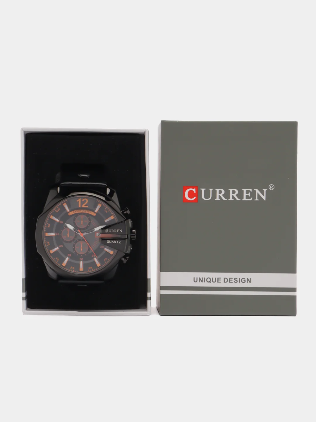 Хром мужские наручные часы Curren 8176 в подарочной упаковке
